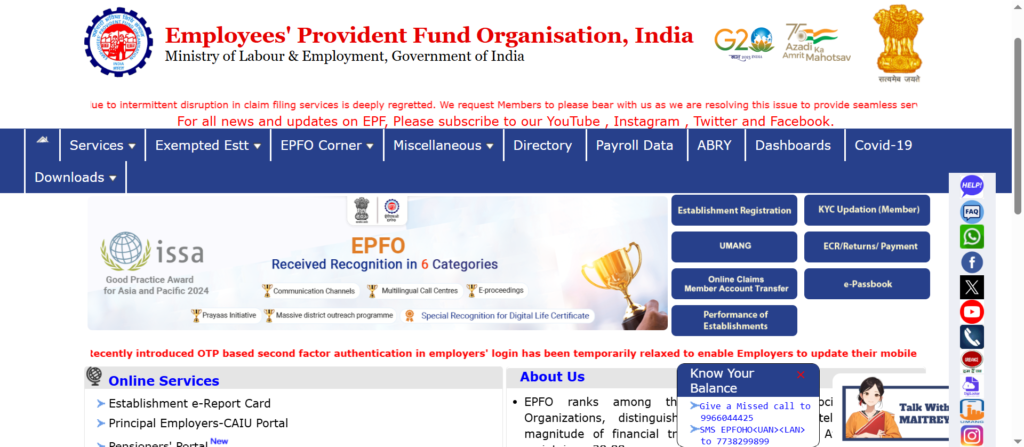 register for EPF online Step - 2